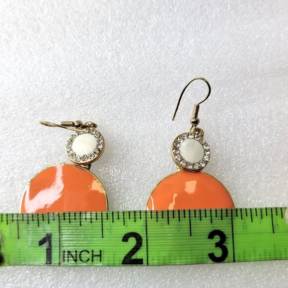 Orange Light Drop Earrings - Picture 9 of 9